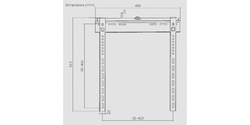 Part King  Super Slim Fixed TV Wall Bracket Mount 9mm 32" to 55" LED LCD 55KG 400x400 VESA