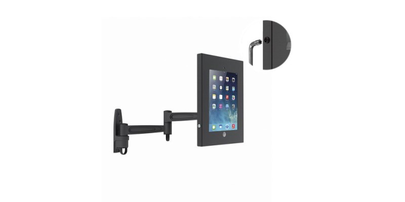 Beetronic Full Motion Anti-Theft Wall Mount Bracket Tablet Enclosure for iPad 2 3 4 and Air