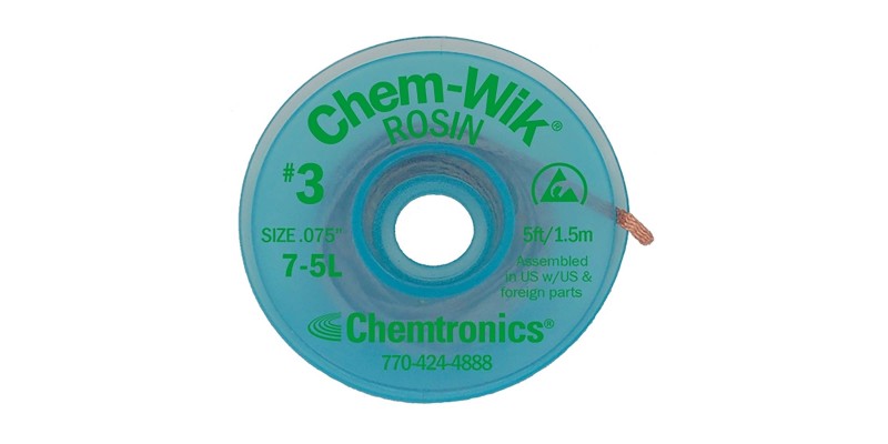 Chem-Wik 1.9mm x 3m Solder Remover Wick Mop Desoldering Braid