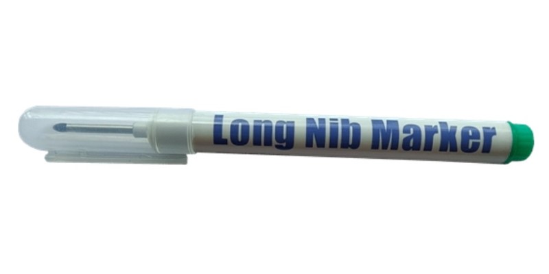Deep Hole Long Nib Permanent Marker 20mm Shaft Green