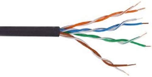 External CAT5e Outdoor Use COPPER Ethernet Network Cable Reel UTP 50m Black