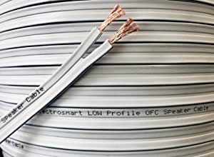 Electrosmart 15m Low Profile Flat White Oxygen Free Copper OFC Loud Speaker Cable – Multi-Strand 158 (2x 79 Strand) – Outside Dimensions Of Cable: 1.7mm X 10mm - View #9